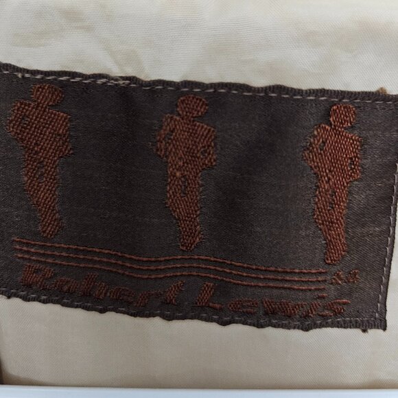 Robert Lewis Lined Vented Jacket Beige Zip Front Long Sleeve Men - Picture 5 of 10